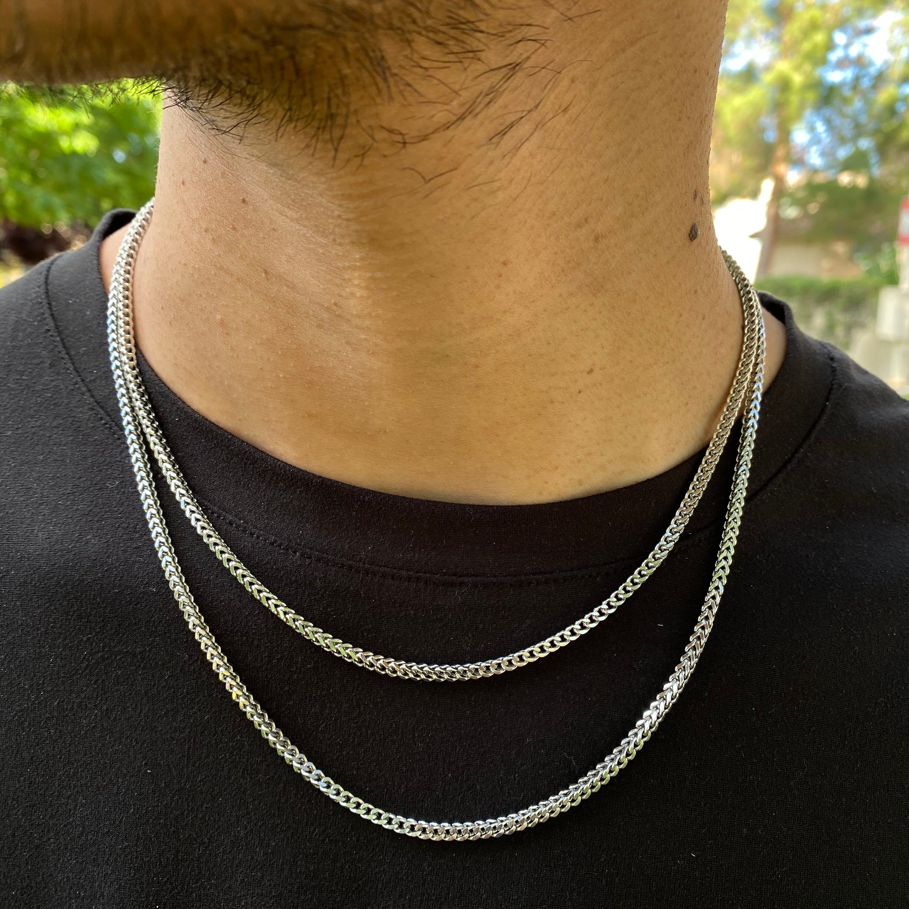 3mm Franco Chain Necklace Stainless 
