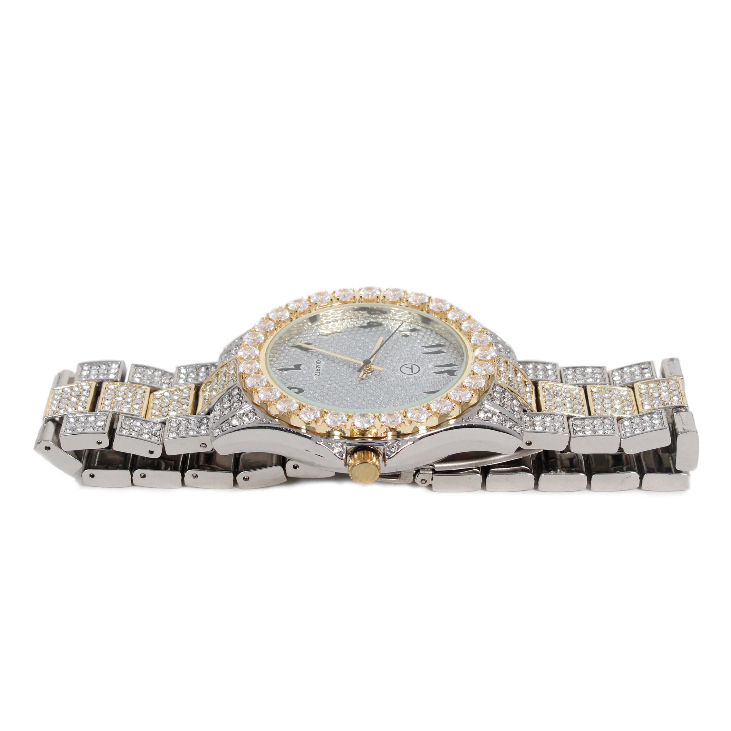 cubic zirconia iced out watch