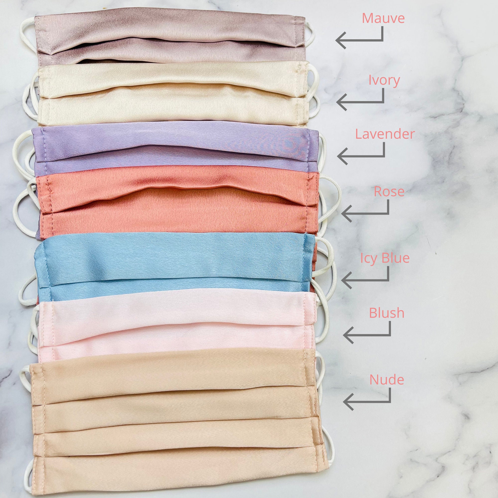 Ivory Face Mask Wedding Face Mask with Filter Pocket Satin Etsy