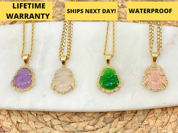 Gold Buddha Pendant Jade Buddha 