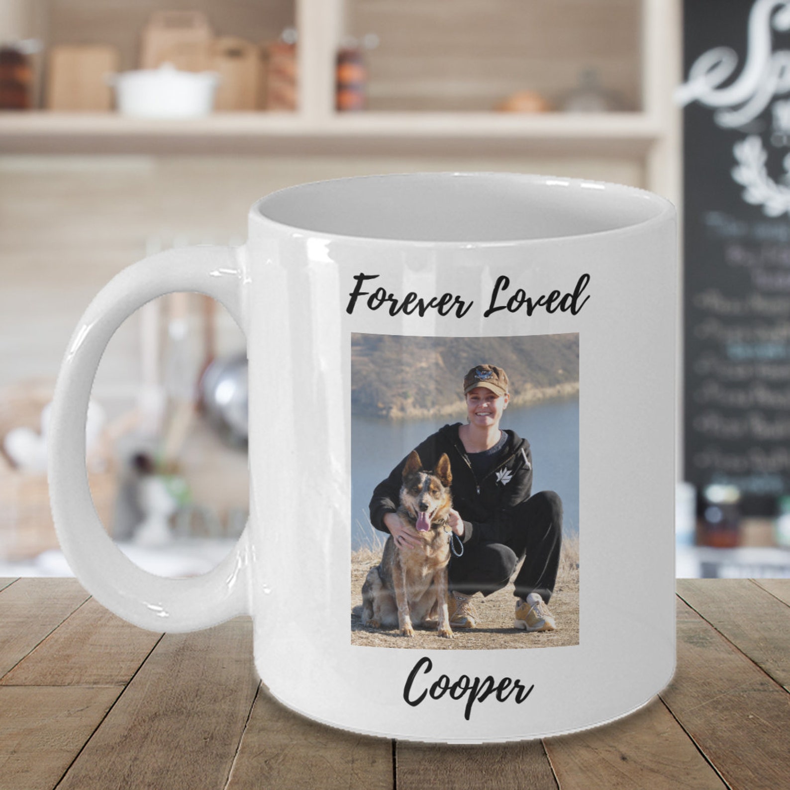 Custom Dog or pet memorial photo mug personalized dog loss Etsy