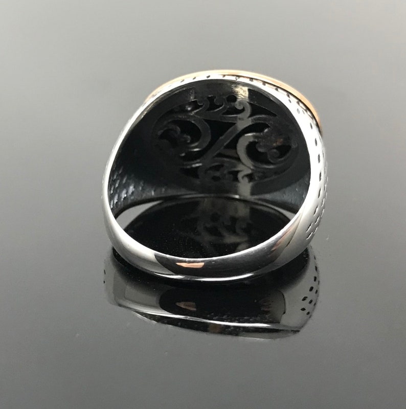 Handmade 925k Sterling Silver Natural Oval Black Onyx Stone - Etsy