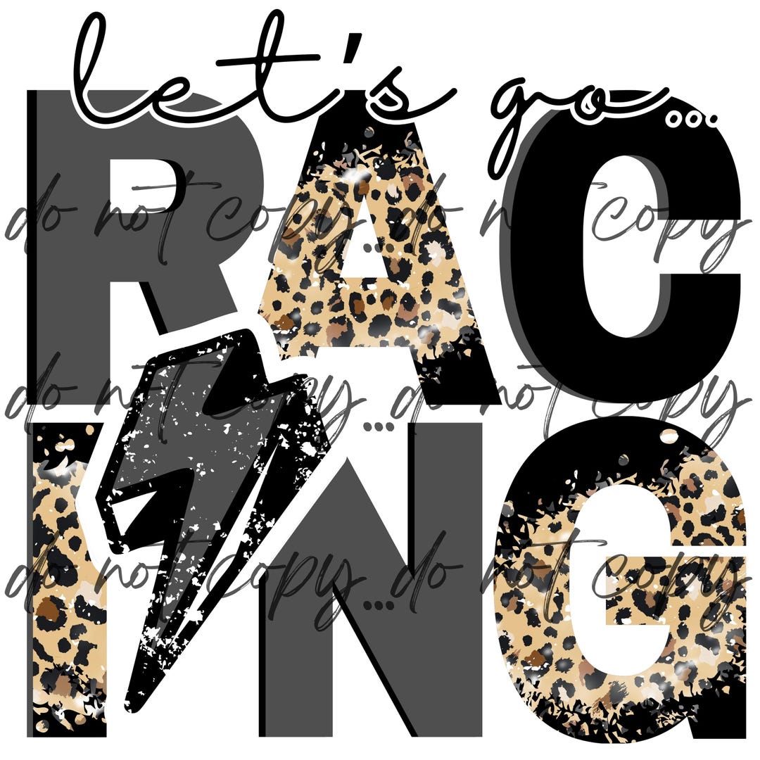 Let's Go Racing PNG Dirt Track Leopard - Etsy