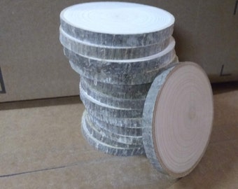 15 piece 2.5"-3" poplar wood slices