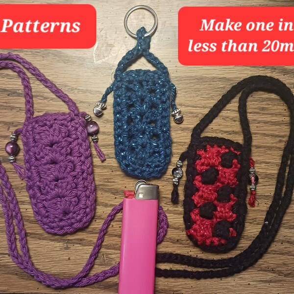 Crochet Lighter Case Etsy