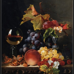 Fruits et vin-modèles de point de croix comptés-graphique imprimable Format PDF couture broderie artisanat bricolage couleur DMC