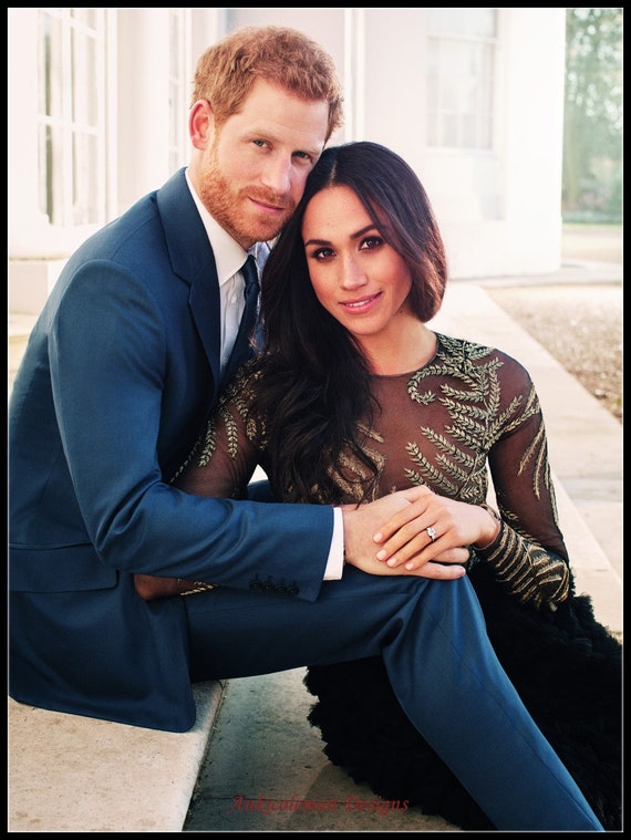 Harry and Meghan - Counted Cross Stitch Patterns - Printable Chart PDF  Format Needlework Embroidery Crafts DIY DMC Color