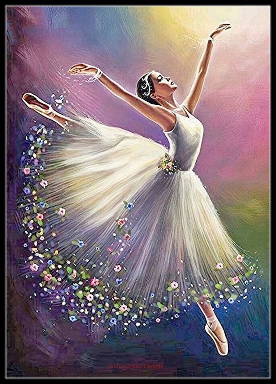 Ballerina 9 - Counted Cross Stitch Patterns - Printable Chart PDF