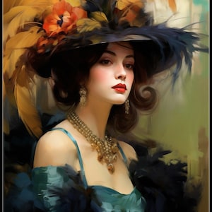 Elegante Dame - Kreuzstichmuster Zählmuster - Druckvorlage PDF-Format Handstickerei Basteln DIY DMC Farbe