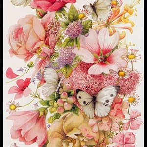 Vlinders en bloemen - Getelde kruissteekpatronen - Afdrukbare grafiek PDF-formaat Handwerken Borduurambachten DIY DMC-kleur