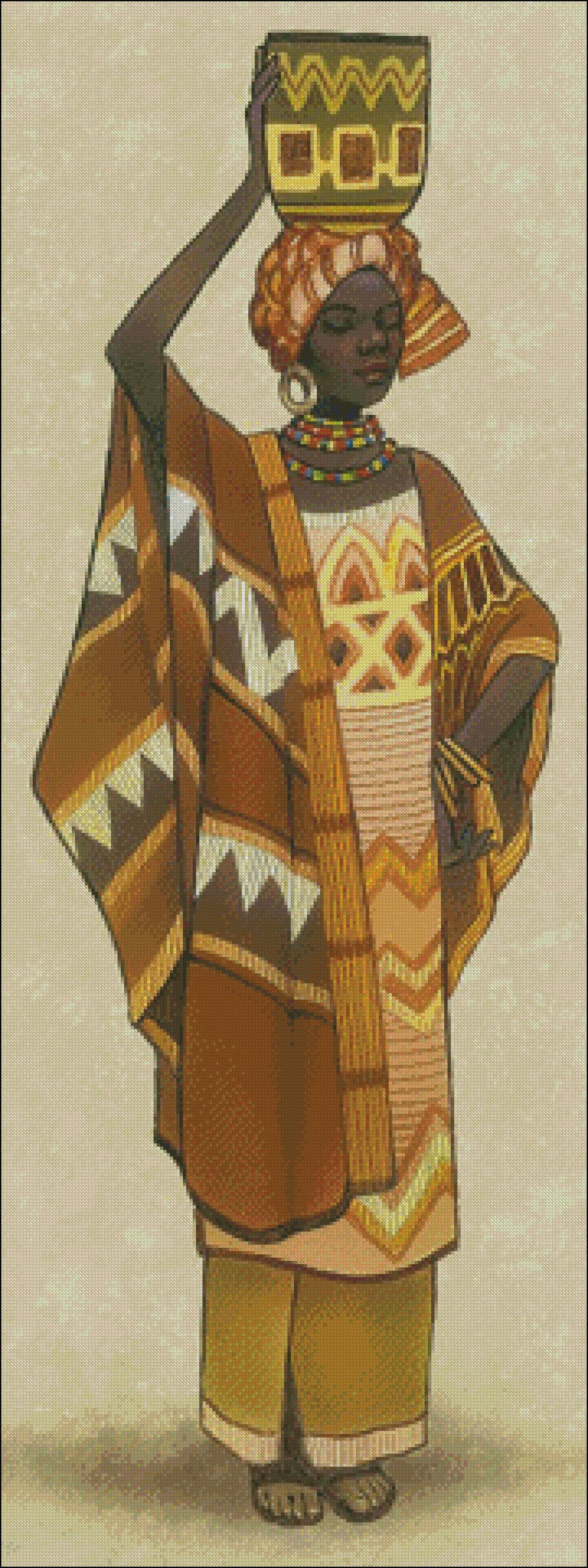 Angolan 3 - Counted Cross Stitch Patterns - Printable Chart PDF Format ...