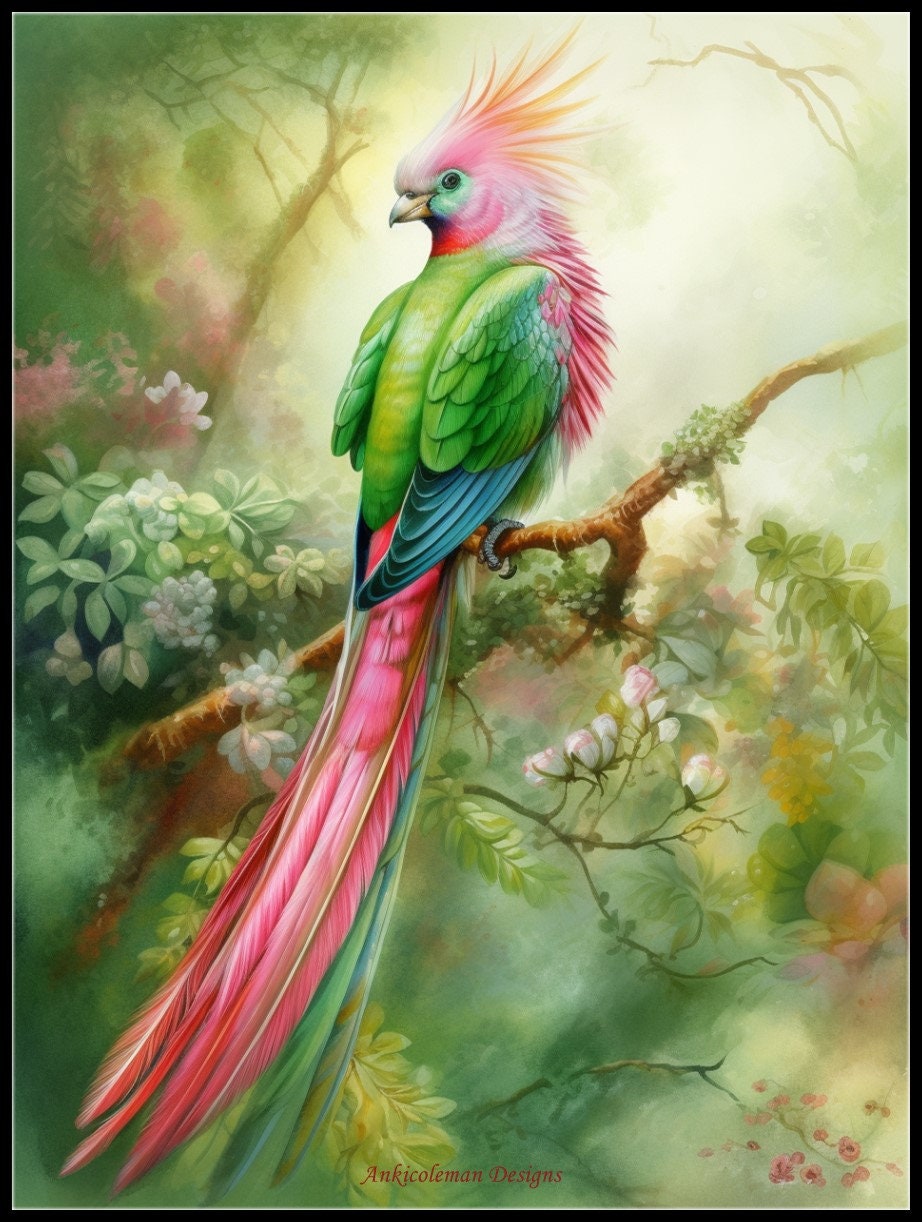 Resplendent Quetzal - Counted Cross Stitch Patterns - Printable Chart ...