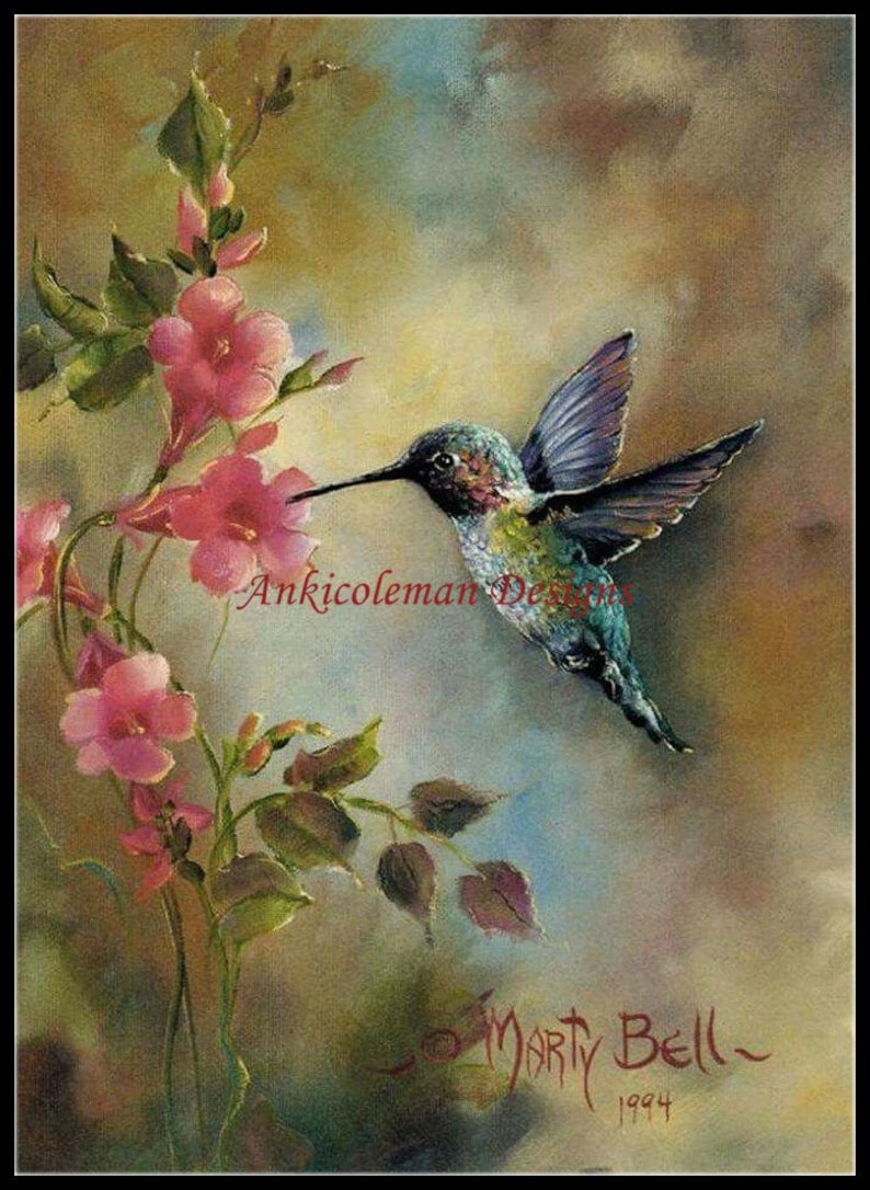 Hummingbird Counted Cross Stitch Patterns Printable Chart | Etsy