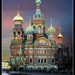 Saviour on Spilled Blood in St. Petersburg - Counted Cross Stitch Patterns - Printable Chart PDF Format Needlework Embroidery DIY DMC color