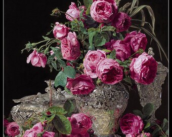 Rosen - Schemi punto croce contati - Grafico stampabile in formato PDF Cucito Ricamo Artigianato Fai da te Colore DMC