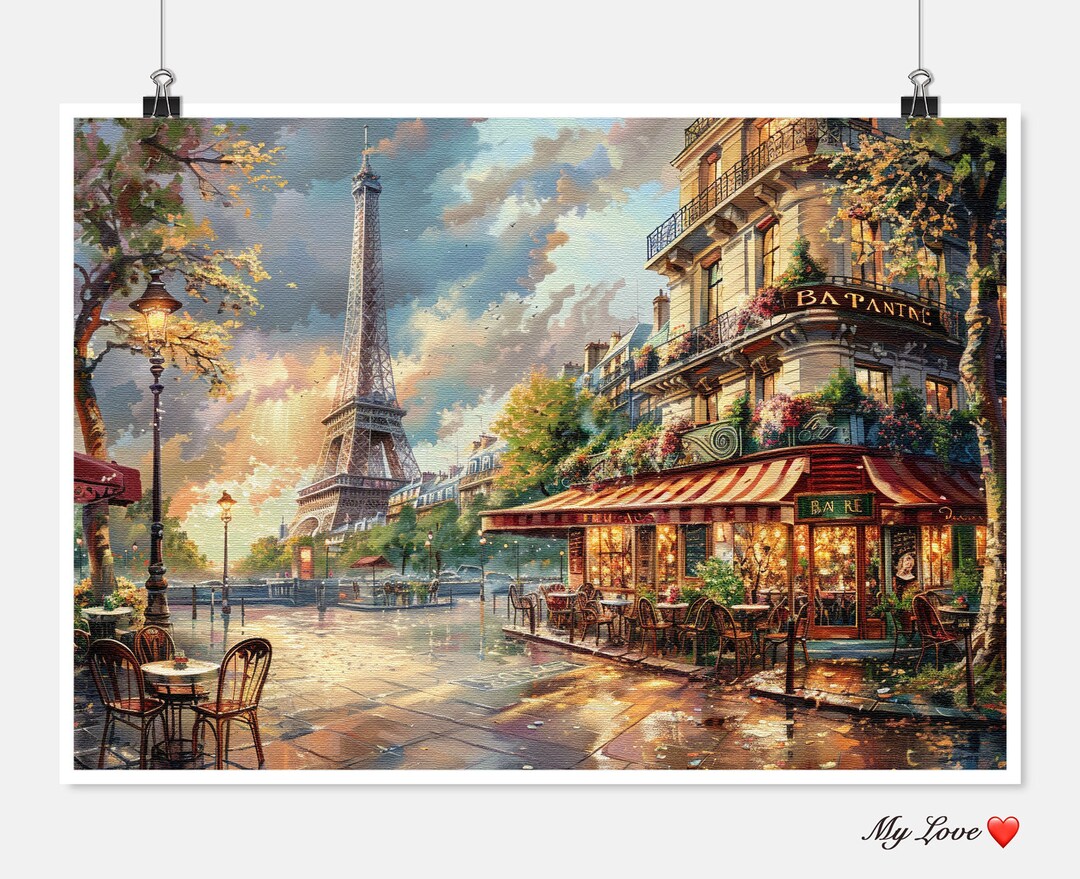 Bistro De Paris - Counted Cross Stitch Patterns - Printable Chart PDF Format Needlework ...