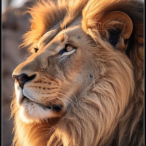 Portrait of Lion 4 - Kreuzstichmuster Zählmuster - druckbare Tabelle PDF Format Handarbeiten Stickerei Basteln DIY DMC color