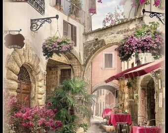Needlework Crafts Full Embroidery Counted Cross Stitch Kits Overlook Cafe