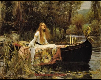 The Lady of Shalott - Counted Cross Stitch Patterns - Printable Chart PDF Format Needlework Embroidery Crafts DIY DMC color