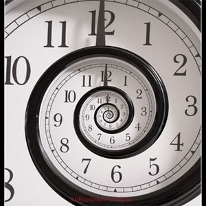 Fractal Clock - Getelde kruissteekpatronen - Afdrukbare grafiek PDF-formaat Handwerk Borduurambachten DIY DMC-kleur
