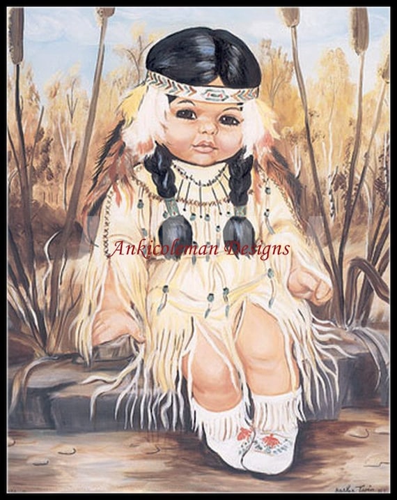 The Cherokee Child Counted Cross Stitch Kits Chart Needlework Crafts DIY