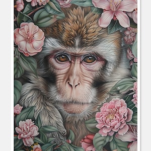 Monkey Face Flowers - Counted Cross Stitch Patterns - Printable Chart PDF Format Needlework Embroidery Crafts DIY DMC color