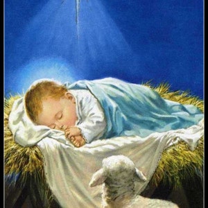 Santo Niño Jesús-patrones de punto de cruz contados-gráfico imprimible formato PDF costura bordado manualidades DIY color DMC