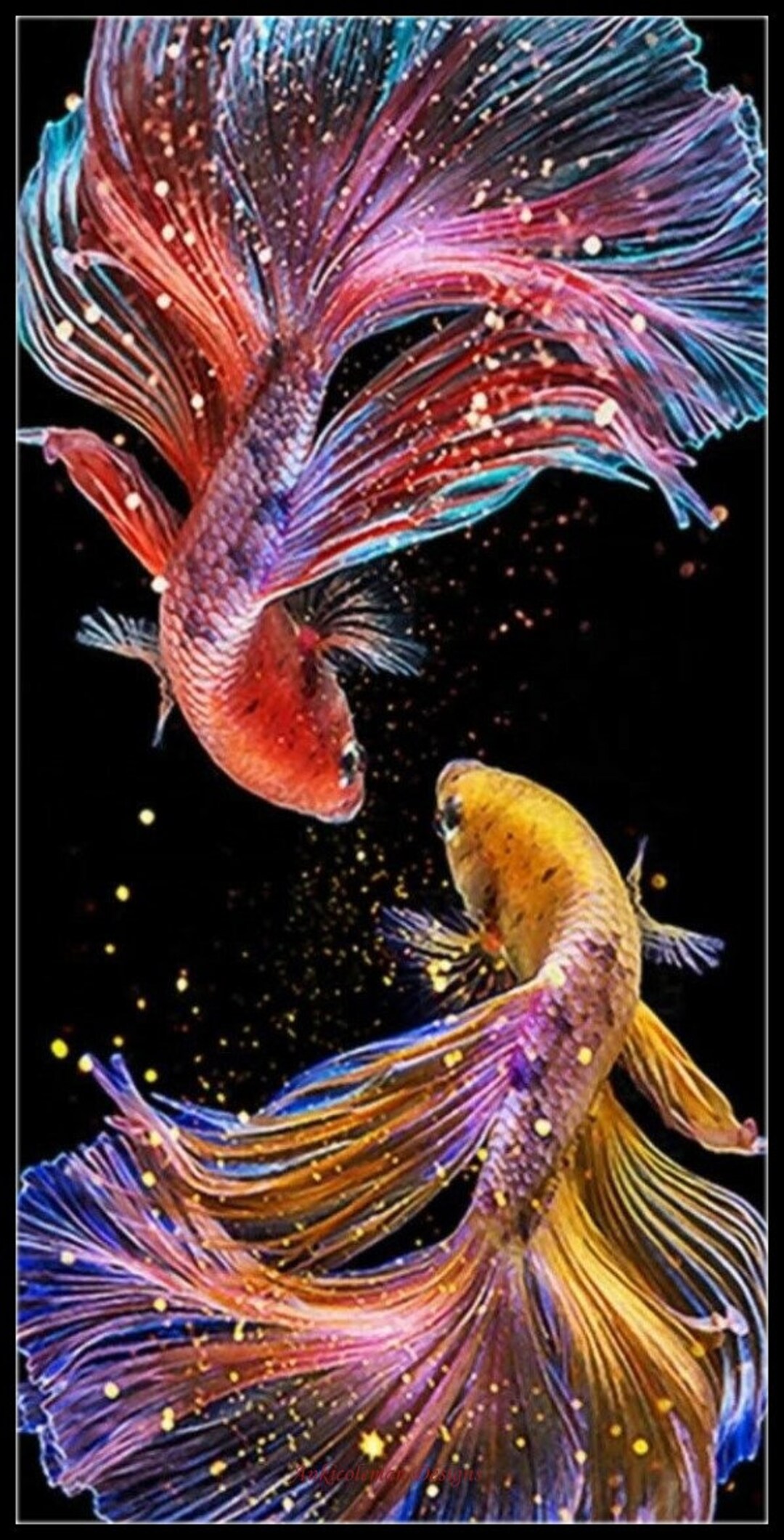 Double Goldfish 1 - Counted Cross Stitch Patterns - Printable Chart PDF ...