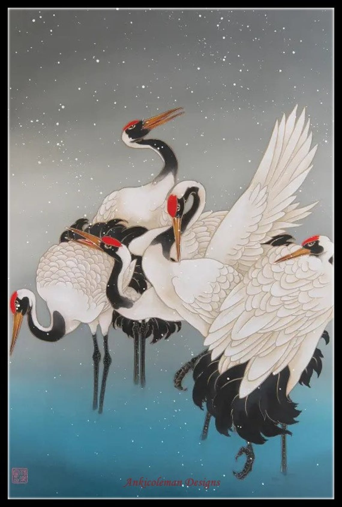 Great Blue Heron 3 Counted Cross Stitch Patterns Printable Etsy