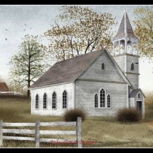 Sunday Cottage - Counted Cross Stitch Patterns - Printable Chart PDF Format Needlework Embroidery Crafts DIY DMC color
