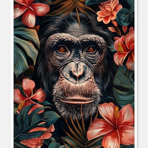 Monkey Face Flowers 2 - Counted Cross Stitch Patterns - Printable Chart PDF Format Needlework Embroidery Crafts DIY DMC color