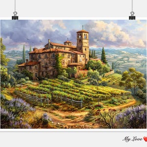 Toscane Terrein 2 - Getelde kruissteekpatronen - Afdrukbare tabel in pdf-formaat Handwerken Borduren Knutselen DIY DMC-kleur