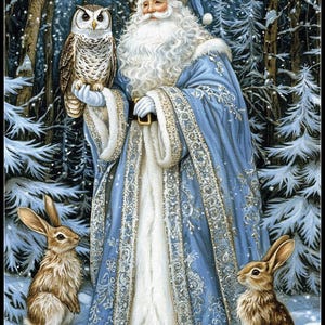 Arctic Santa Claus 14 - Getelde kruissteekpatronen - Afdrukbare tabel in pdf-formaat Handwerken Borduren Knutselen DIY DMC-kleur