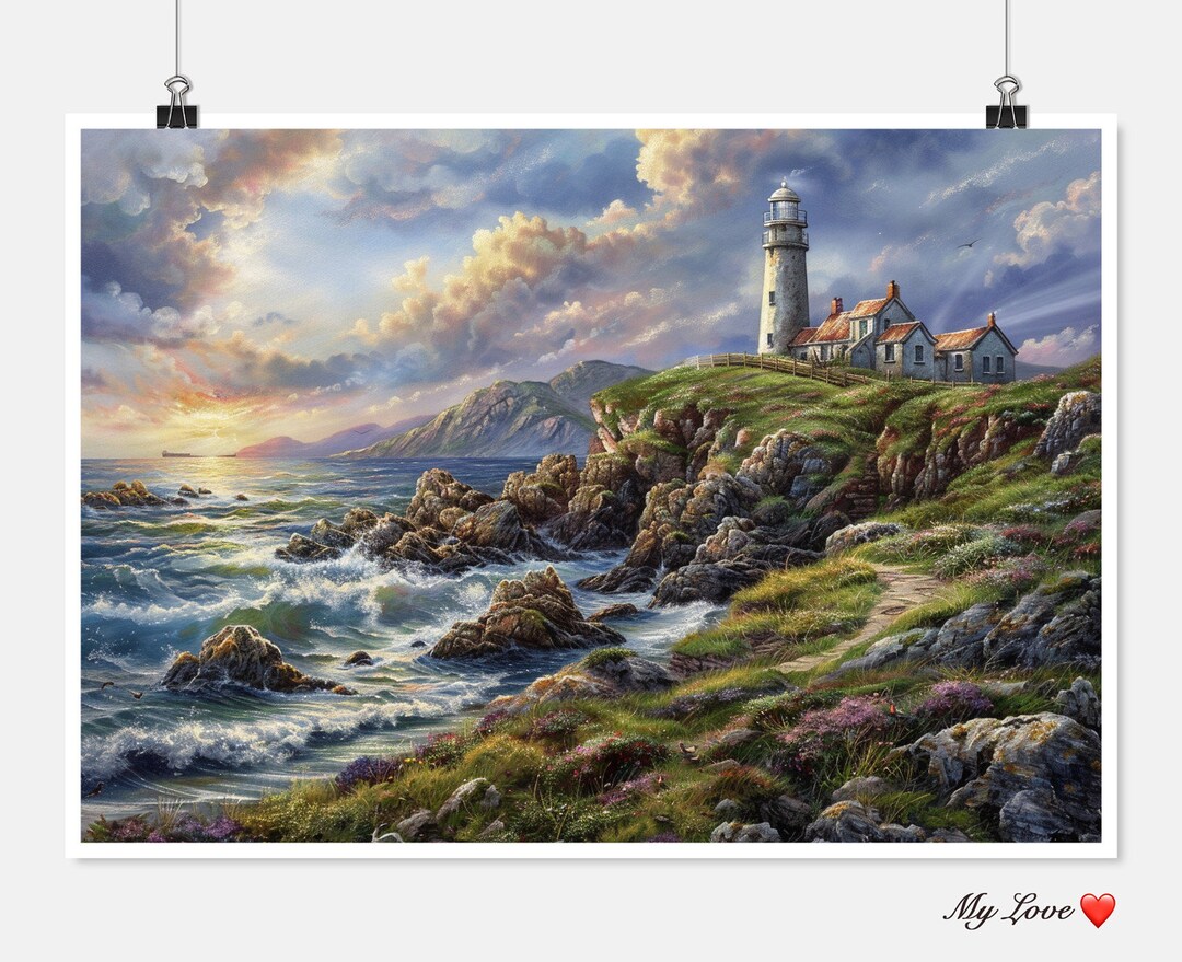 Lighthouse and Seascape - Counted Cross Stitch Patterns - Printable ...