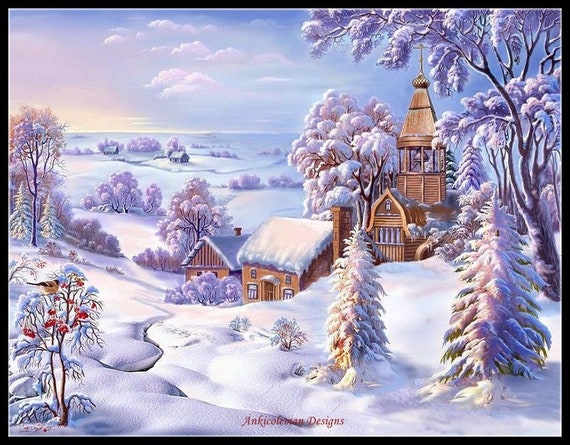 Frost Chart Counted Cross Stitch Patterns Needlework DIY DMC Color