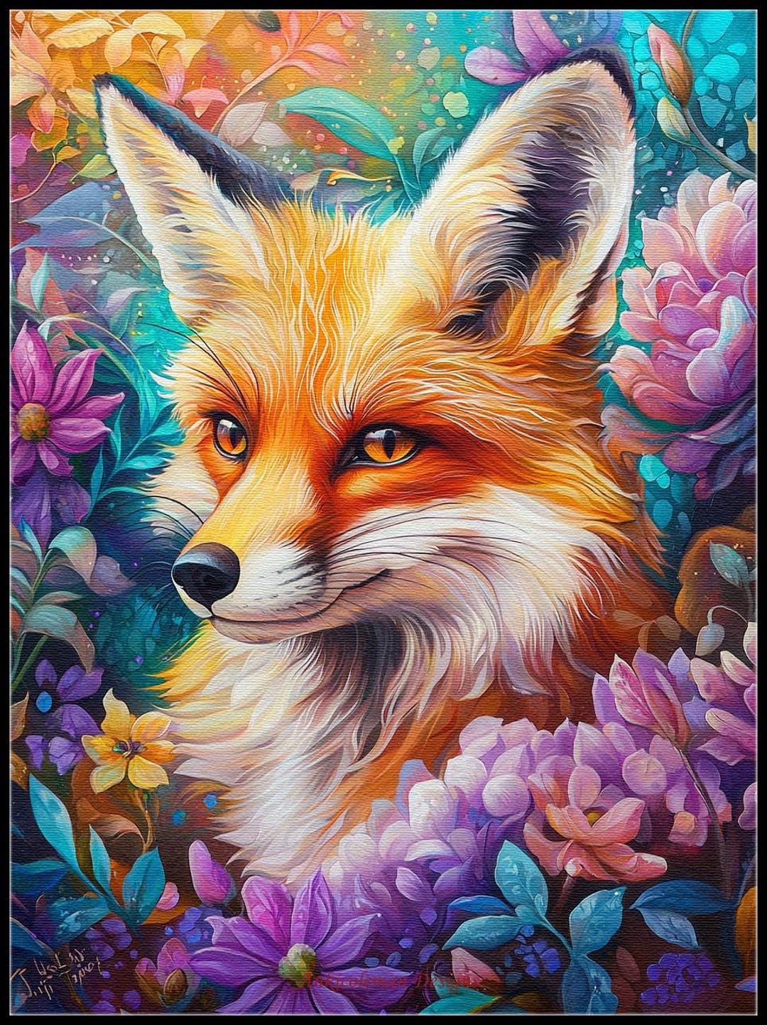 Floral Fox - Counted Cross Stitch Patterns - Printable Chart PDF Format ...