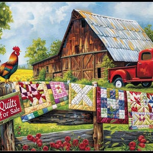 Quilts te koop - getelde kruissteekpatronen - afdrukbare grafiek pdf-formaat handwerken borduren ambachten DIY DMC kleur