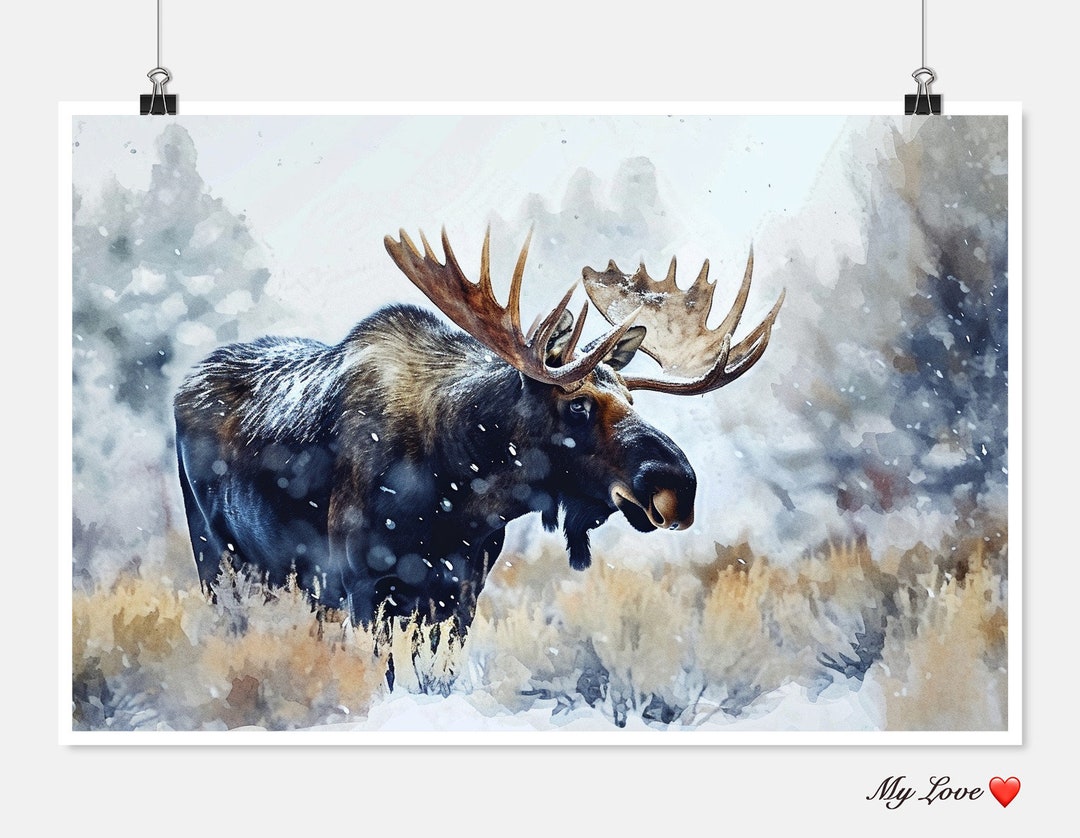 Yellowstone Moose 1 - Counted Cross Stitch Patterns - Printable Chart ...