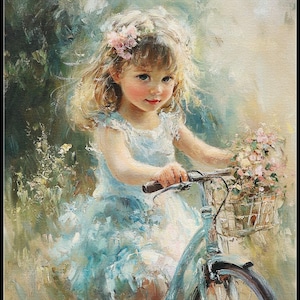 Little Cyclist - Counted Cross Stitch Patterns - Printable Chart PDF Format Needlework Embroidery Crafts DIY DMC color