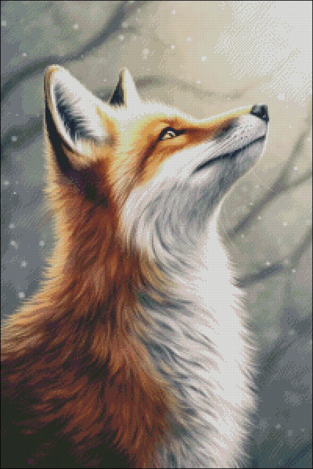 Winter’s Red Fox - Counted Cross Stitch Patterns - Printable Chart PDF ...