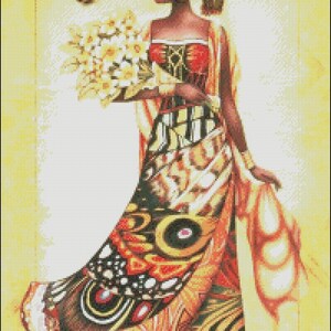 African Woman - Counted Cross Stitch Patterns - Printable Chart PDF ...