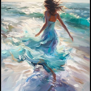 Ocean's Embrace - Getelde kruissteekpatronen - Afdrukbare grafiek PDF-formaat Handwerk Borduurambachten DIY DMC-kleur