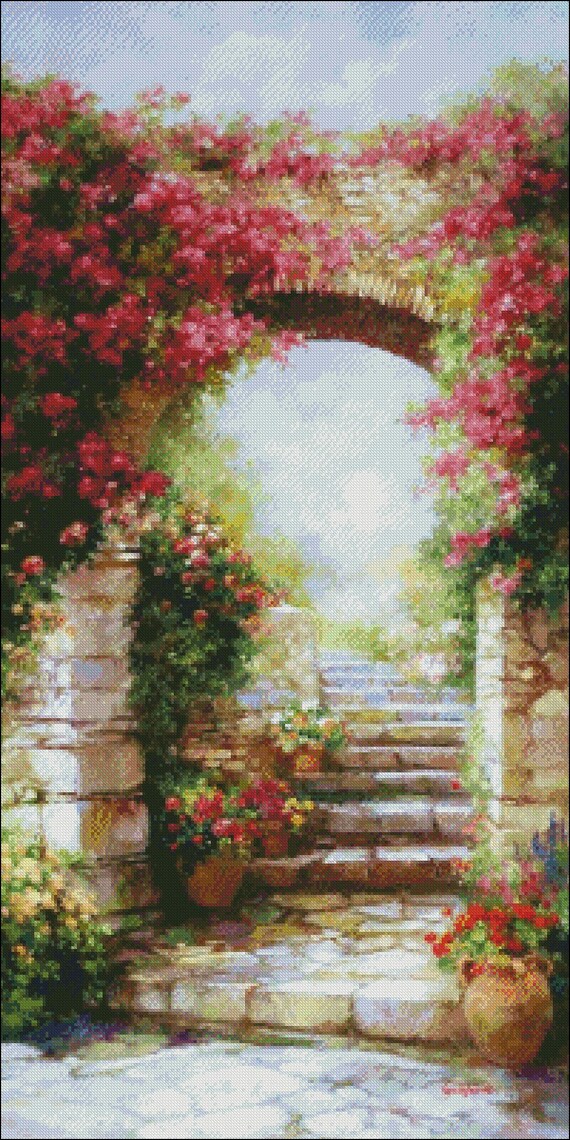 Heavenly Garden - Counted Cross Stitch Patterns - Printable Chart