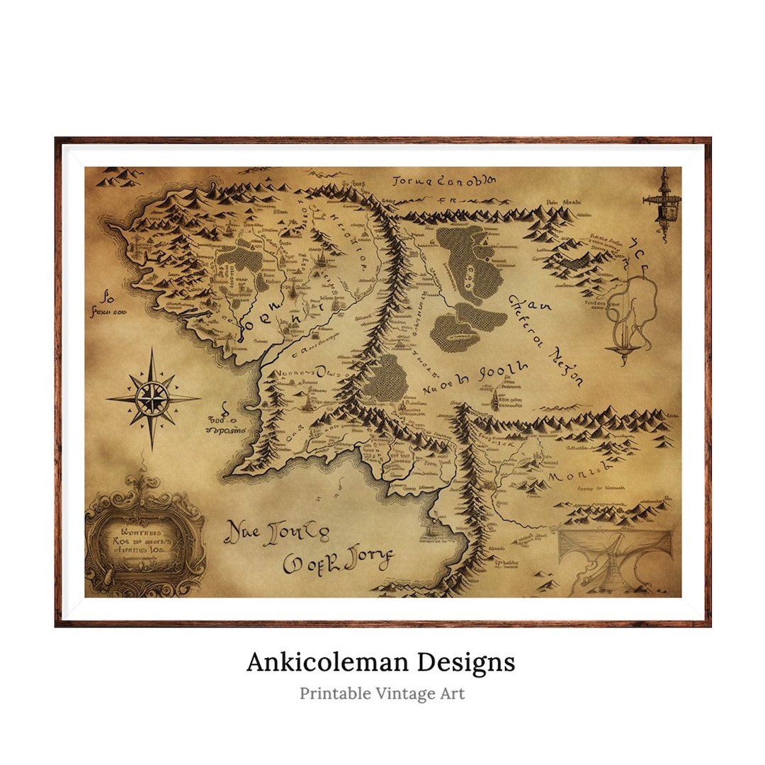 Middle Earth Map Printable Wall - Il 1080xN.5387980855 Gurg 