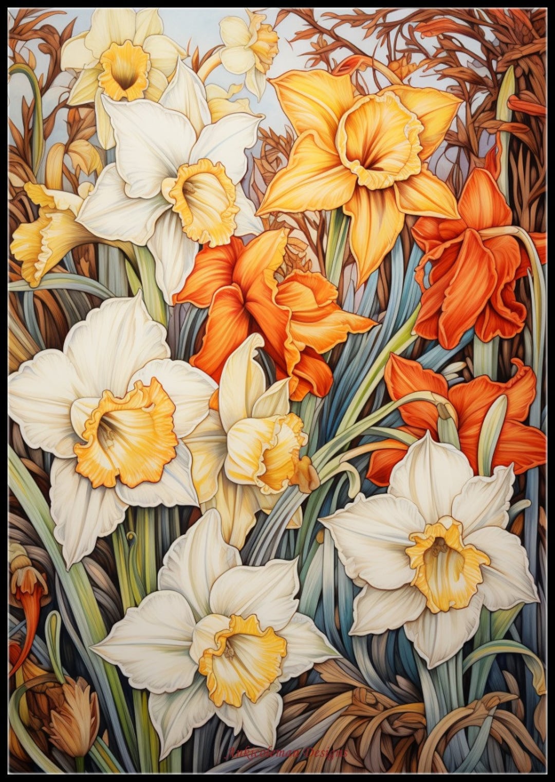 Narcissus and Other Flowers 2 - Counted Cross Stitch Patterns ...