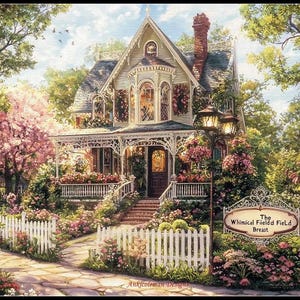 Garden Cottage 3 - Getelde kruissteekpatronen - Afdrukbare tabel in pdf-formaat Handwerken Borduren Knutselen DIY DMC-kleur