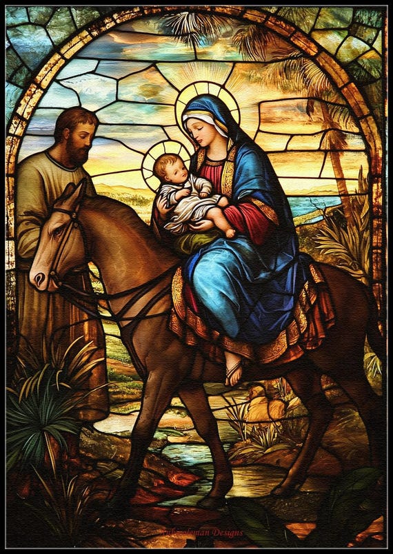 The Flight to Egypt 1 - Counted Cross Stitch Patterns - Printable