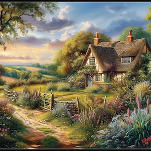 Country Farm 1 - Counted Cross Stitch Patterns - Printable Chart PDF Format Needlework Embroidery Crafts DIY DMC color