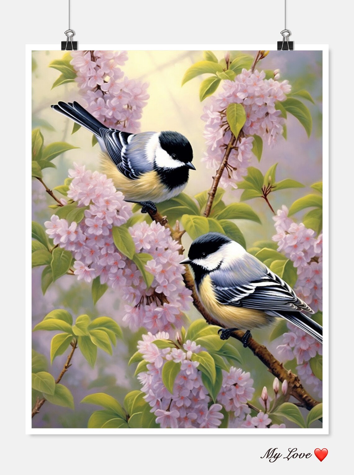 Chickadees and Lilacs 2 Counted Cross Stitch Patterns Printable Chart ...
