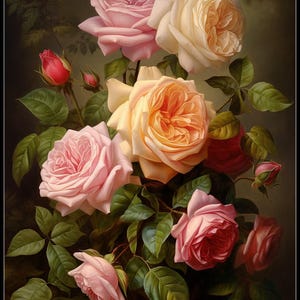 Princess Diana Roses - getelde kruissteekpatronen - afdrukbare grafiek pdf-formaat handwerken borduren ambachten DIY DMC kleur